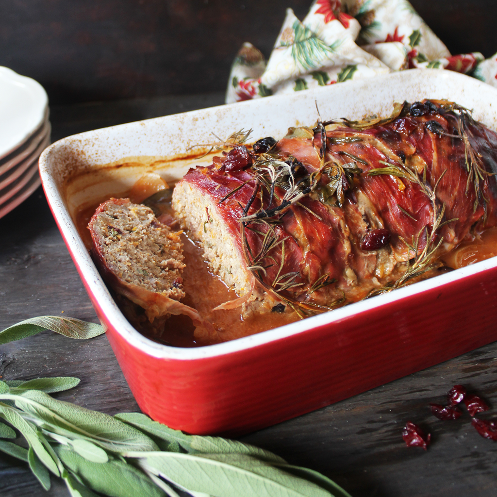 Paleo sage & cranberry meatloaf