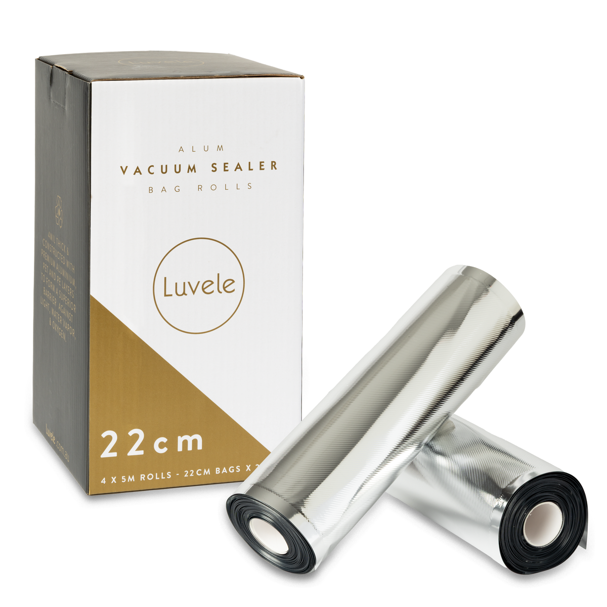 Alum Vaccum Sealer Bags Rolls 22cm by 20m Mylar bags