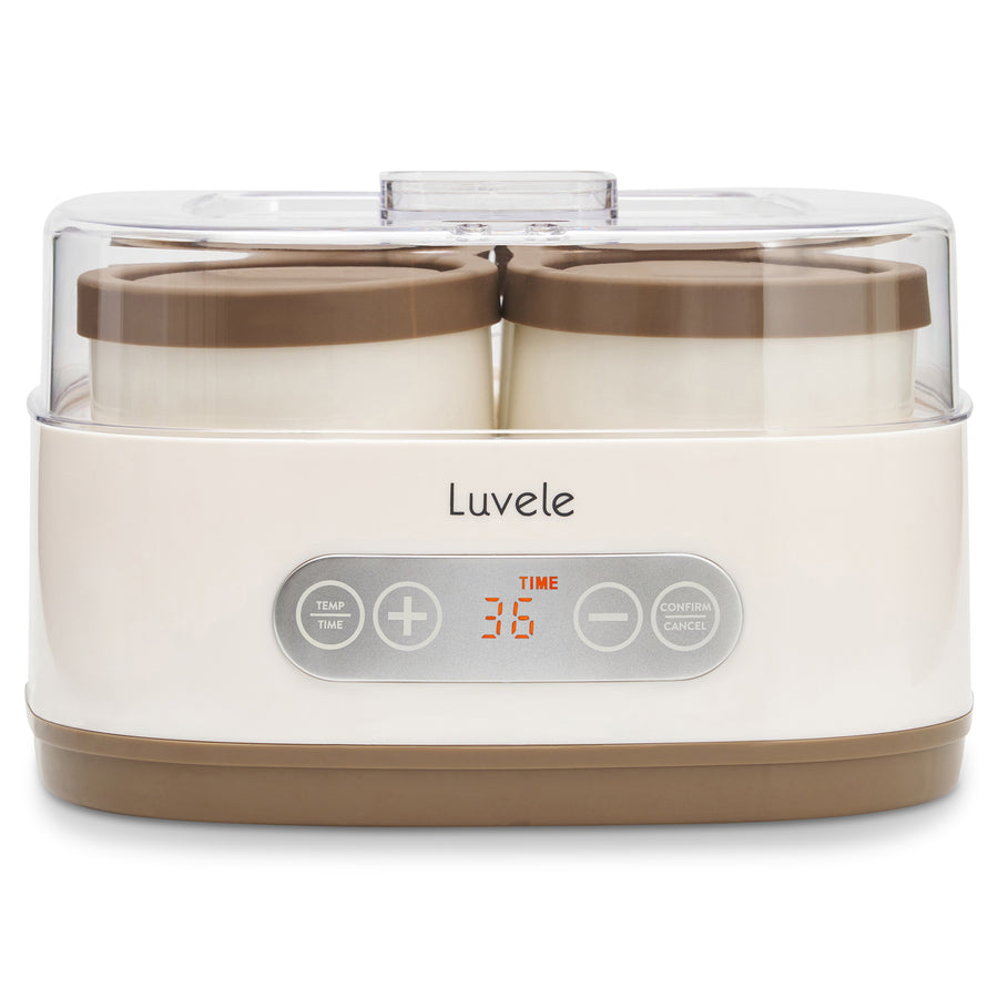 Luvele Pure Yogurt Maker | 4x 400ml Ceramic Jars SCD & GAPS DIET | Total capacity 1.5L